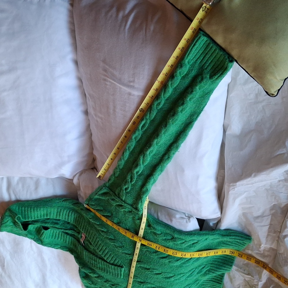 SO Green Cable Knit Hoodie Sweater Women's/Junior's XS - Picture 4 of 8